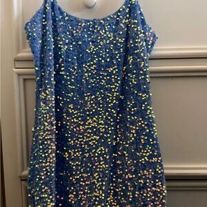 Blue Lucy in the Sky Sequin Dress